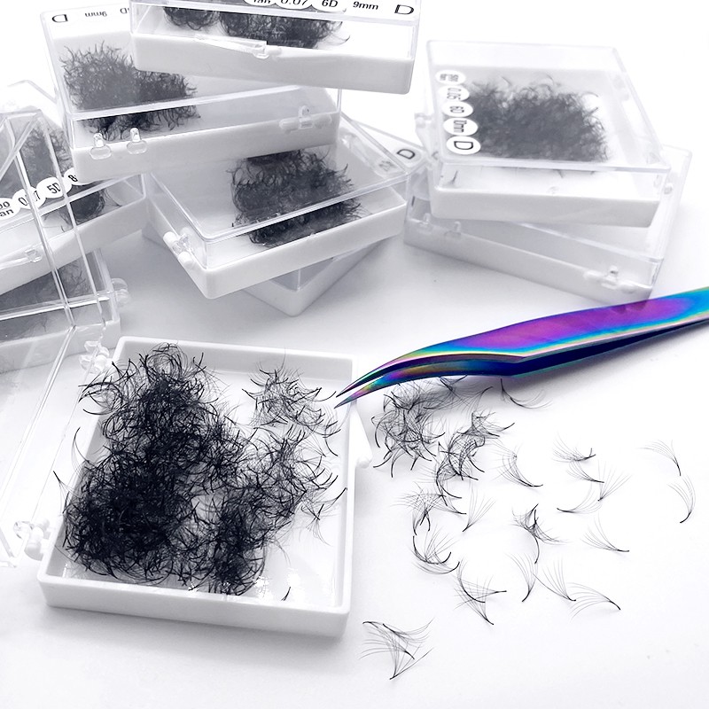 500 Fans Sharp Slim Narrow Stem Pre-made Volume Fans Thin Pointy Base Eyelashes Extensions Loose Makeup Fans Cilia