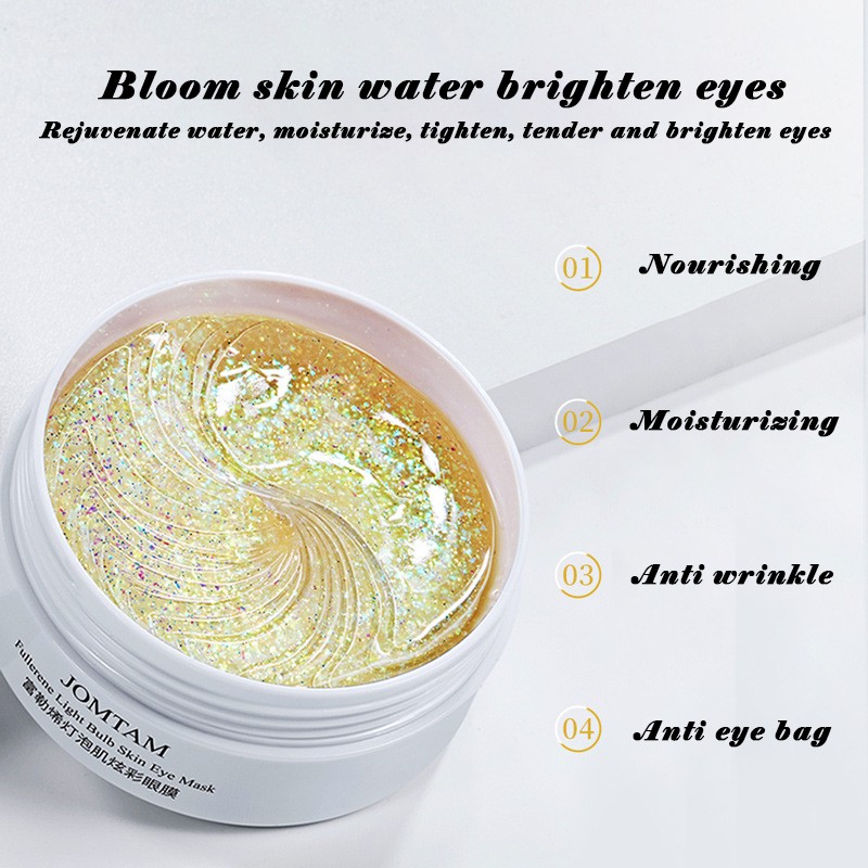 60ps Gold Collagen Eye Mask Moisturizing Anti Wrinkle Dark Circles Remove Eyes Care Gel Beauty Masks Anti Aging Eye Patches