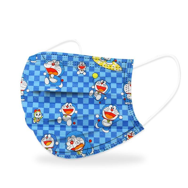 New adult 50pcs cartoon Doraemon cartoon pattern printing thick 3-layer protective comfortable breathable disposable mask