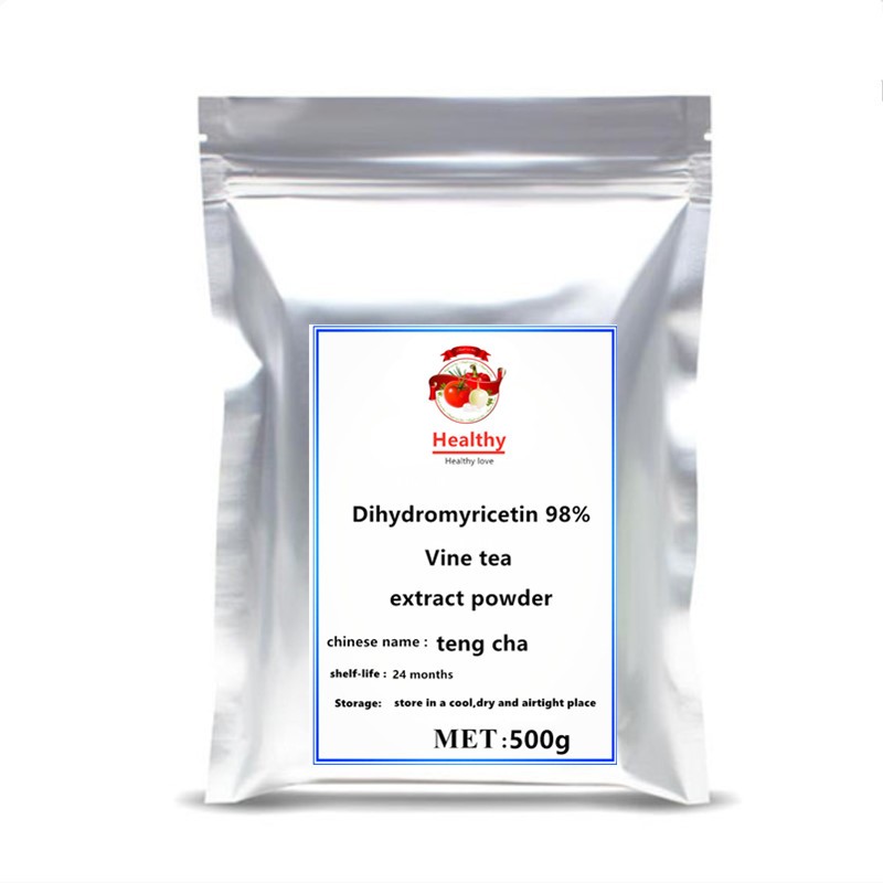 100-1000g الطبيعية الكرمة مسحوق مستخلص من الشاي 98% DHM Dihydromyricetin المضادة للأكسدة تقليل مستويات السكر في الدم والدهون في الدم