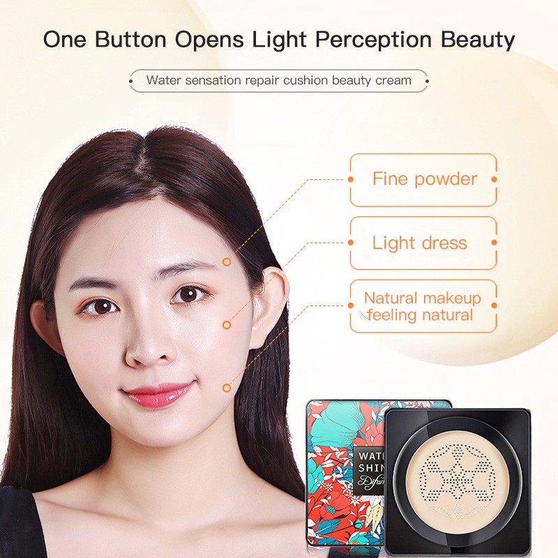 Mushroom Head BB Air Cushion Foundation CC Cream Women Waterproof Concealer Brighten Face Base Tone Korean Cosmetic Makeup TSLM1