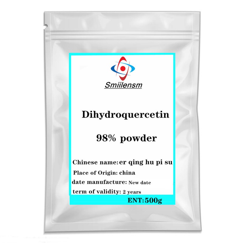 رائجة البيع السائبة Dihydroquercetin مسحوق 98% كيرسيتين ثنائي هيدرات سيبيريا لارك استخراج CAS 480-18-2 Taxifolin DHQ مسحوق