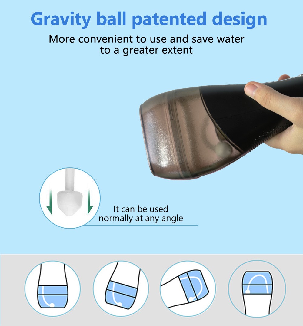 h2ofloss 5 طرق المحمولة عن طريق الفم الري 300 مللي مقاوم للماء جهاز تخليل الأسنان بالماء جيت USB الري الأسنان نظافة الأسنان + 5 جيت نصائح وحقيبة خيط مائي للاسنان  جهاز تنظيف الاسنان خيط مائي خيط مائي للاسنان
