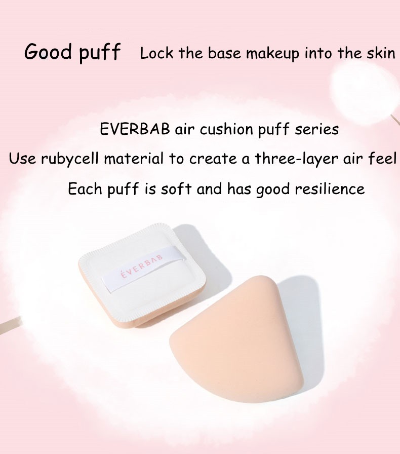 1pack=2pcs everdoor marshmallow/triple air cushion puff BB cream setting sponge puff soft dry/wet use makeup tool