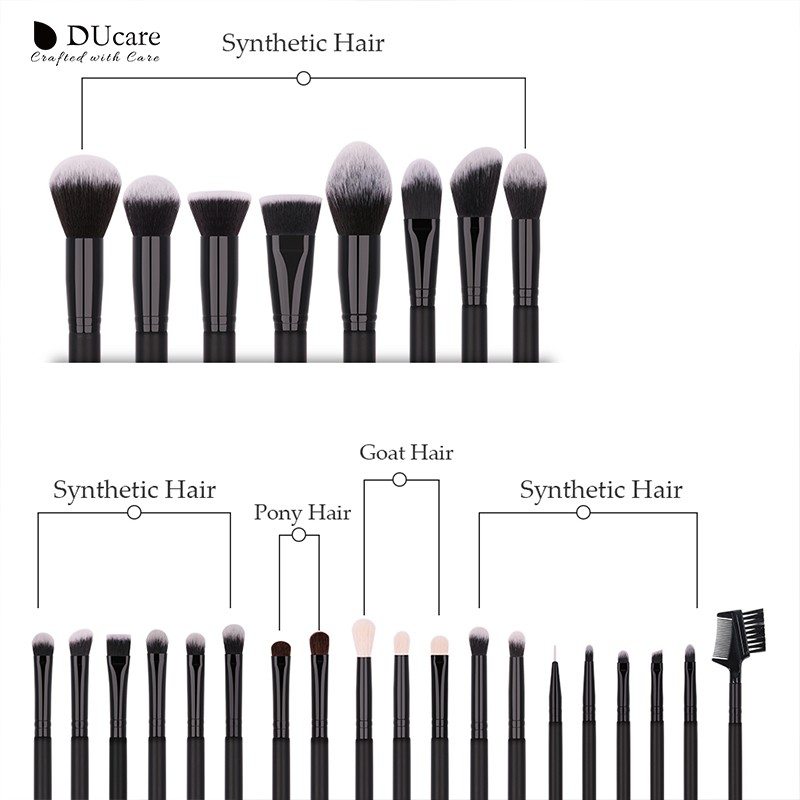 DUcare Makeup Brushes Set 8- 27pcs Powder Foundation Eyeshadow Synthetic Goat Hair Cosmetics Make Up Brush pinceaux de maquillage