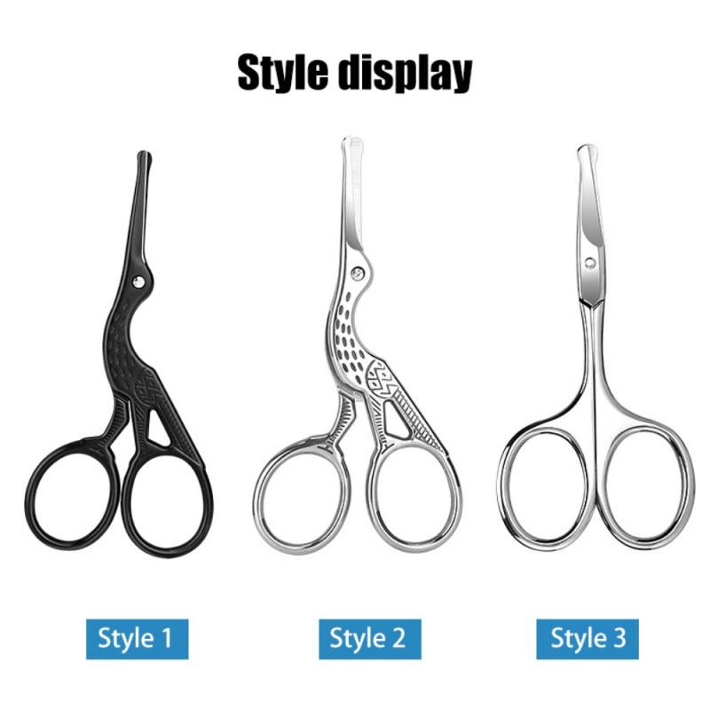 Stainless Steel Nose Hair Trimmer Scissors Steel Safety Nose Hair Scissors Nose Hair Trimmer Manual Scissors Small Makeup Scissors