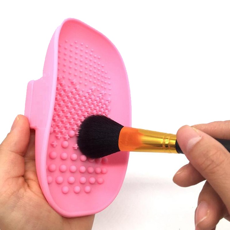 1pc Silicone Makeup Brush Cleaning Mat Cosmetic Brush Cleaner Palette Scrub Professional Makeup Brush Washing Pad Tools