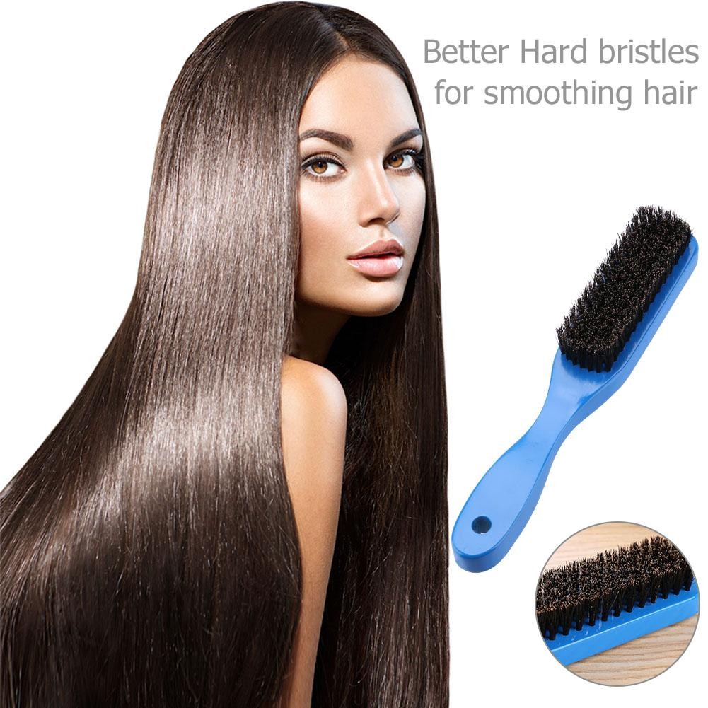 Men's and Women's Wooden Handle Hair Brush Solid Boar Bristle Combs for Beard and Hair Styling