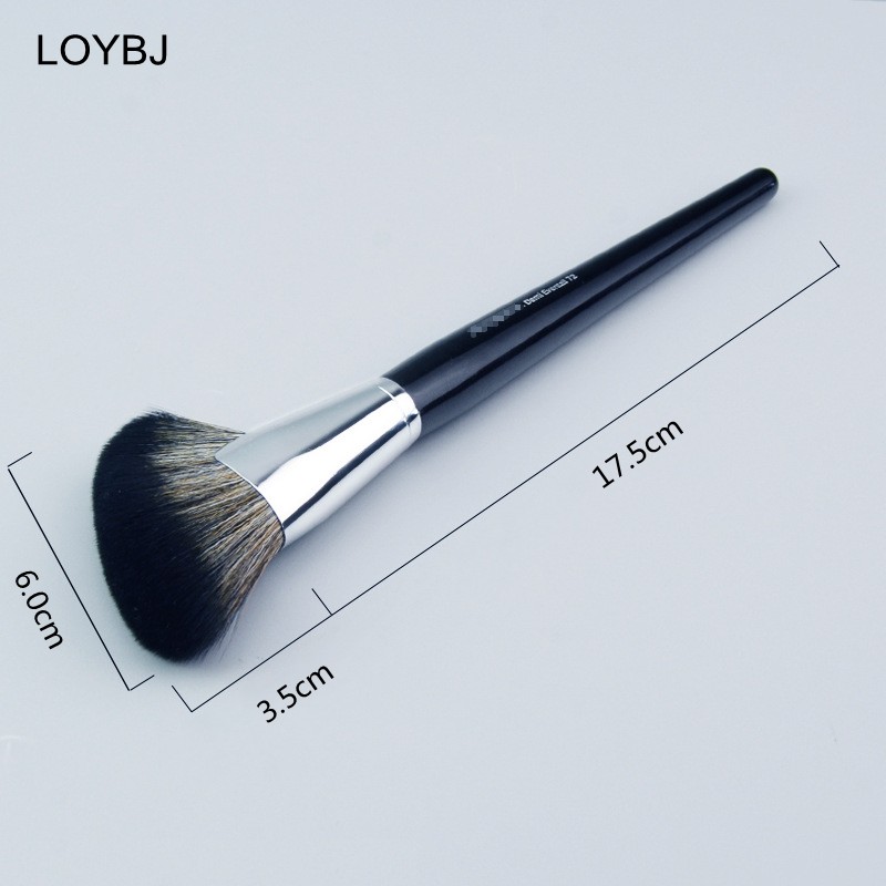 Loebig 72# Fan Contour Brush Professional Face Blush Highlighting Bronzer Contour Powder Brush Soft Synthetic Hair Sculpting Brushes