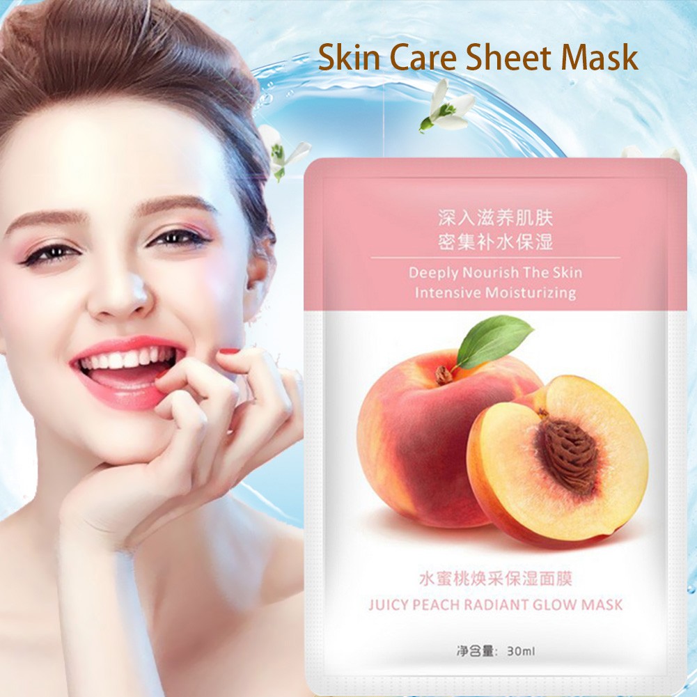 30ml Fruit Plant Face Mask Shrink Pores Brightening Moisturizing Anti-aging Sheet Masks Moisturizing Face Skin Care