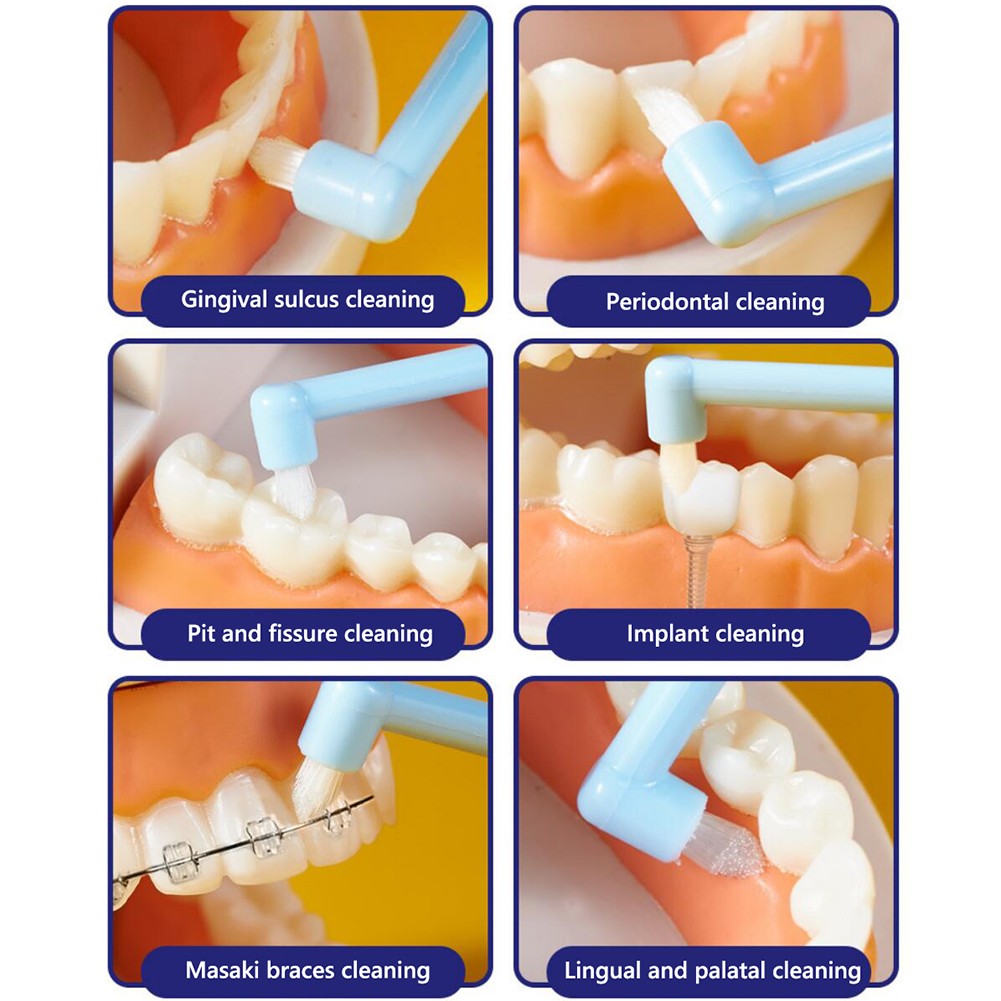 2 قطعة L شكل دفع سحب بين الأسنان فرشاة تقويم الأسنان مسواك تبييض الأسنان خلة أسنان فرشاة الأسنان نظافة الفم