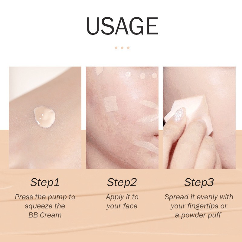 BB Cream 18 Hours Long Lasting Liquid Foundation Waterproof Anti Acne Marks Flawless Natural Face Base Makeup