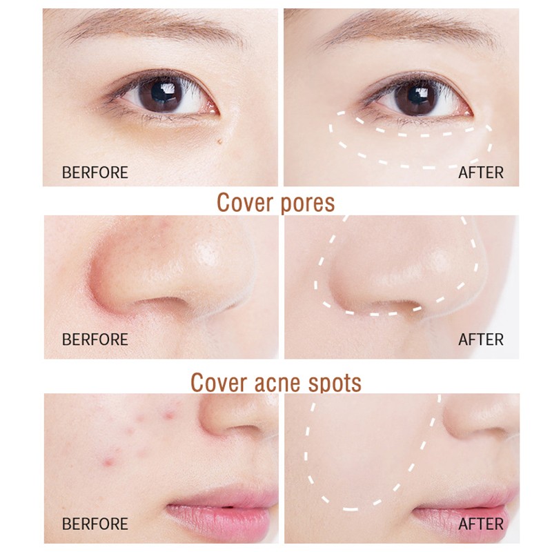 Eyes Face Concealer Liquid Cover Dark Circles Acne Natural Make Up Effect Anti Cernes Base Foundation Cream Cosmetics