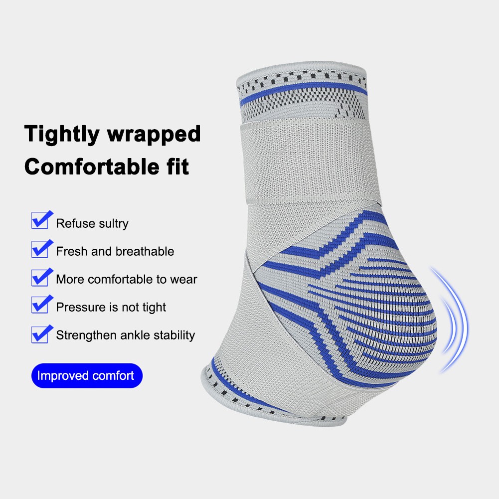 1PC Ankle Brace Sports Compression Sleeve Strap Support Elastic Weave Bandage Foot Protective Gear Gym Fitness