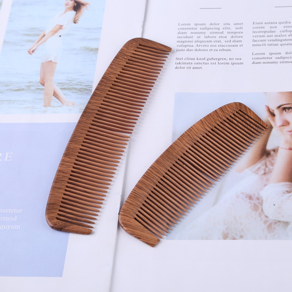 Natural Pear Wood Smooth Comb Scalp Massage Anti-tangle Static Handmade Hair Brush Hair Styling Hair Care Tool