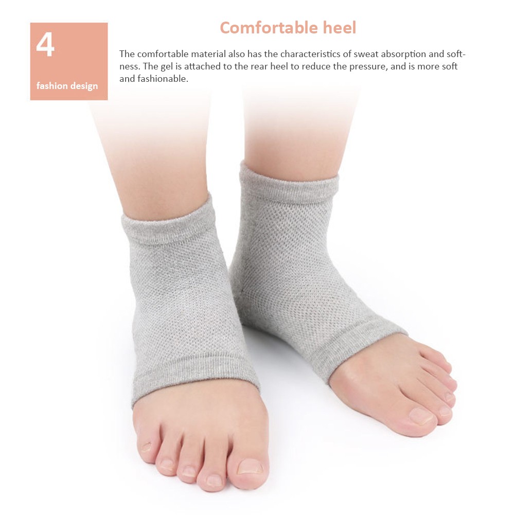 Colorful Cotton Socks Peds Anti-cracking Liner Heel Socks Soft Elastic Silicone Moisturizing Foot Skin Care Heel Foot Protection