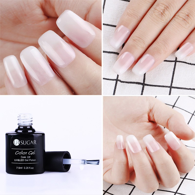 UR Sugar Milky White Gel Gel Polish 7.5ml Soak Off UV Gel Nail Polish Varnish Semi Permanent Nail Art UV LED Varnish