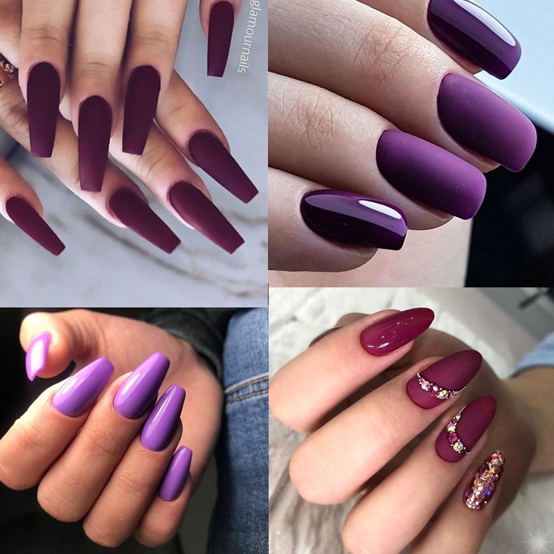 ur sugar 7.5ml purple color gel nail polish matte top coat semi permanent soak off nail art uv gel varnish all for manicure