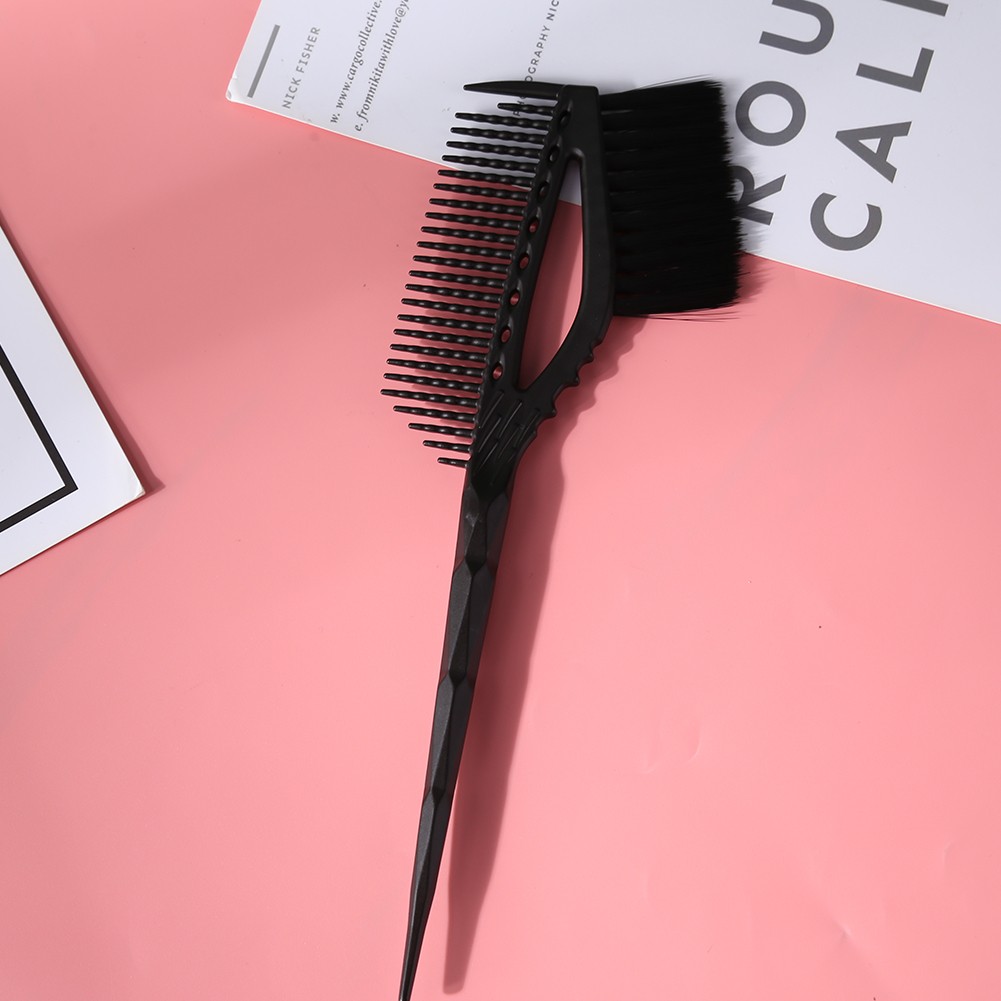 Professional Hair Dye Comb With Brush Plastic Hair Coloring Brushes Comb Barber Salon Hairdressing Hair Styling Tools