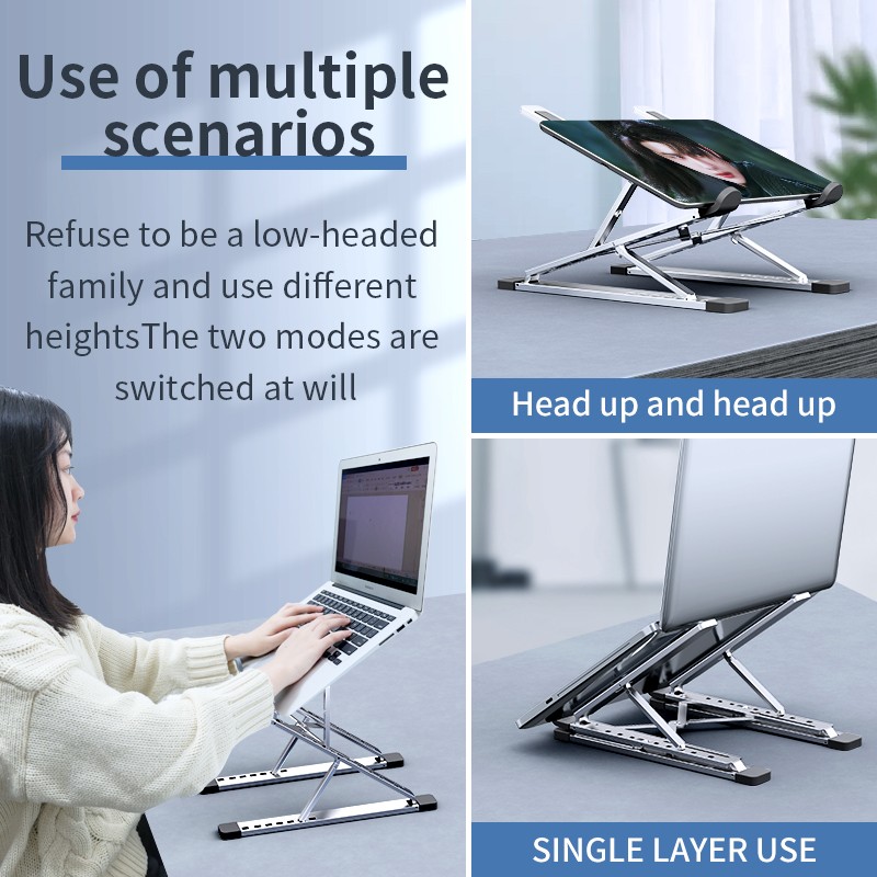 Adjustable Laptop Stand Aluminum For MacBook Foldable Tablet PC Support Notebook Stand TableLaptop Cooling Pad Stand