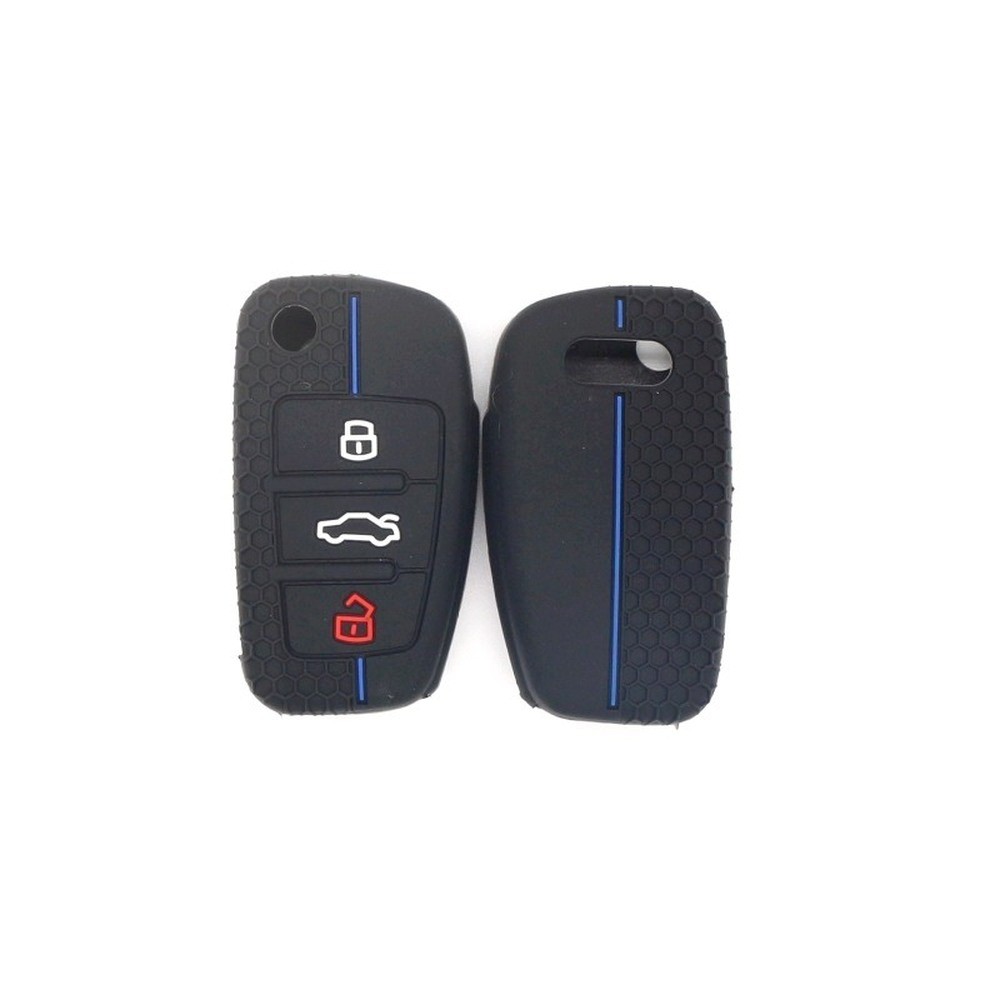 Silicone Flip Car Key Case Cover Remote Control Cover Protector For Audi A1 A3 A6 Q2 Q3 Q7 TT TTS R8 S3 S6 RS3 RS6 Accessories