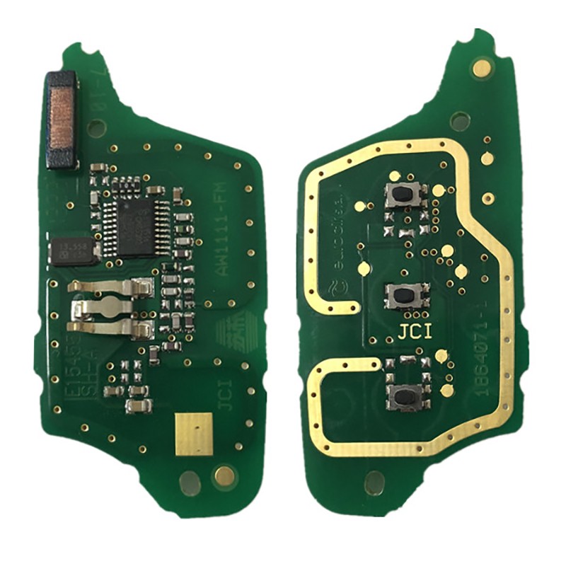 CN010054 مسج سيارة ذكية للتحكم عن بعد مفتاح السيارة فوب لرينو SM3 فلونس 3 زر الوجه PCF7961 433mhz Fsk بدون شعار