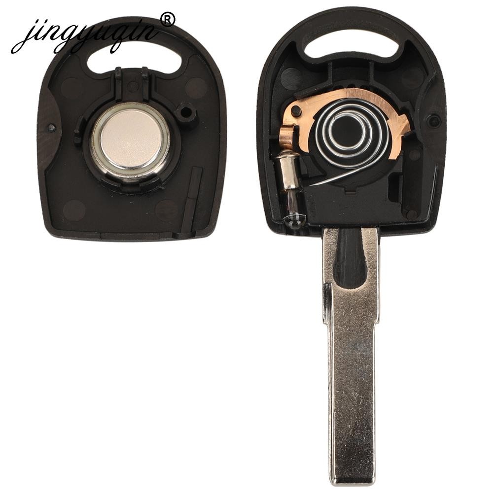 jingyuqin Remote Fob Car Transponder Key ID48 Chip For VW Polo Bora B5 Passat Skoda Seat Caddy Lupo Sharan Transporter Key Shell