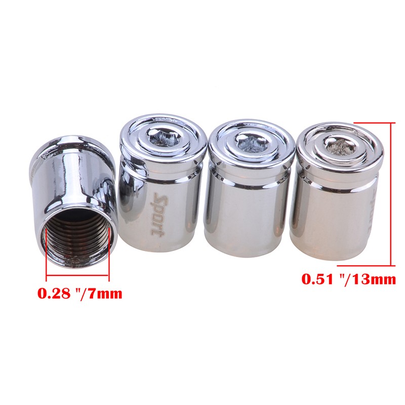 4psc Bullet Shell Universal Car Wheel Tire Valve Caps,Rim Tire Stem Covers,Aluminum Alloy Car Styling Parts Accessories