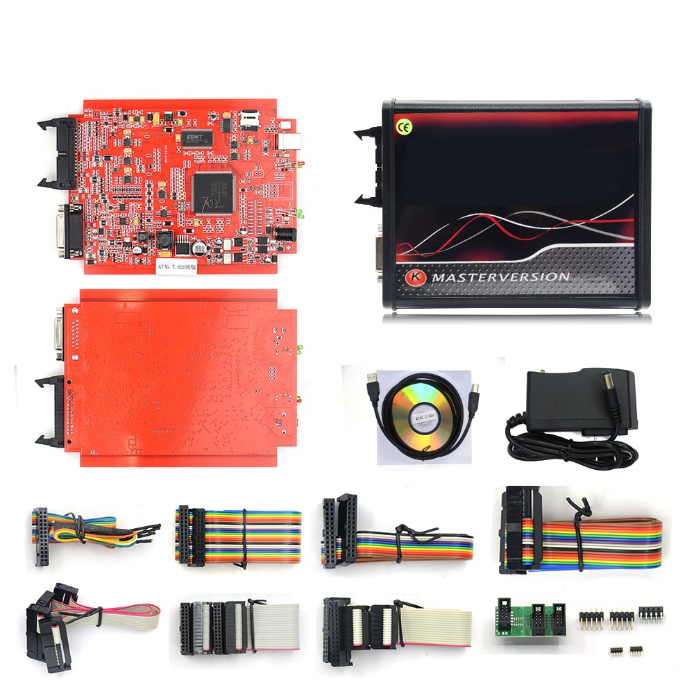 KESS KTAG ل KESS V2.80 V5.017 الأحمر PCB K-T V7.020 V2.25 4 LED ماستر K-TAG 2.25 7.020 Kess V5.017 ECU رقاقة ضبط