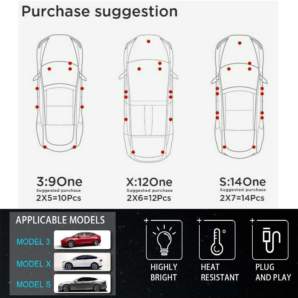 فائقة مشرق المحيطة ضوء LED ل تسلا نموذج X S 3 باب السيارة فوتويل الغلاف الجوي الداخلية مصباح للزينة السيارات الجذع الإضاءة