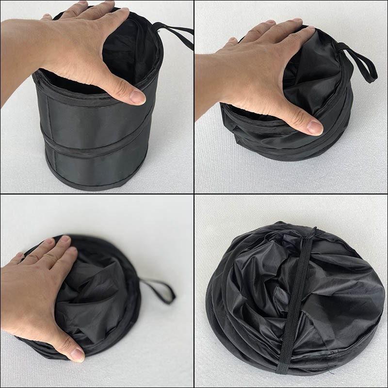 1PC Car Trash Can Backpack Black Waterproof Car Garbage Bag For Little Leak Proof Car Cooler Bag-Car Garbage Bag With Side Pocket