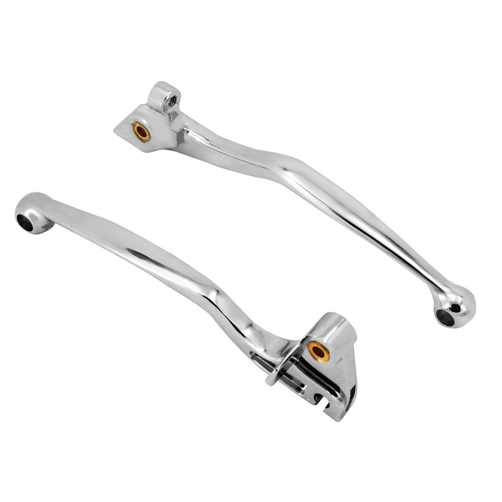 Motorcycle Chrome Brake Hand Clutch Lever Aluminum Left Right Side 2pcs For Yamaha Drag Star XVS400 650