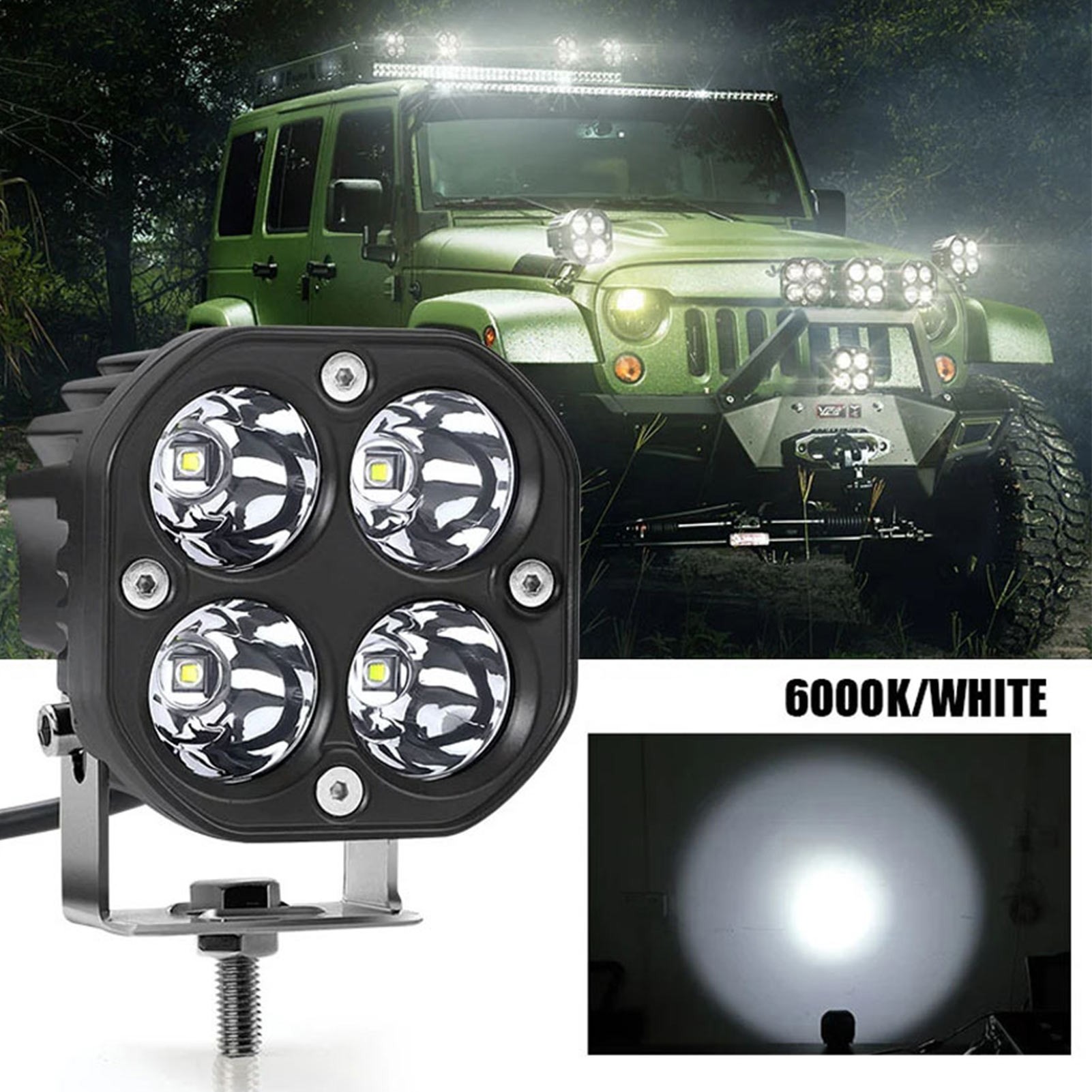 LED Lamp Pods 4000LM Running Lights For Cars 40W Offroad Accessories Auxiliary Lights Fog Lights Led Car Lights