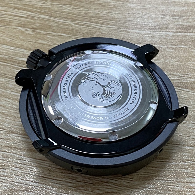 Heimdallr Watch Parts 47mm SBBN031 Black PVD Plated/Golden PVD Plated Stainless Steel Tuna Watch Case Sapphire Fit NH35/36 Movement