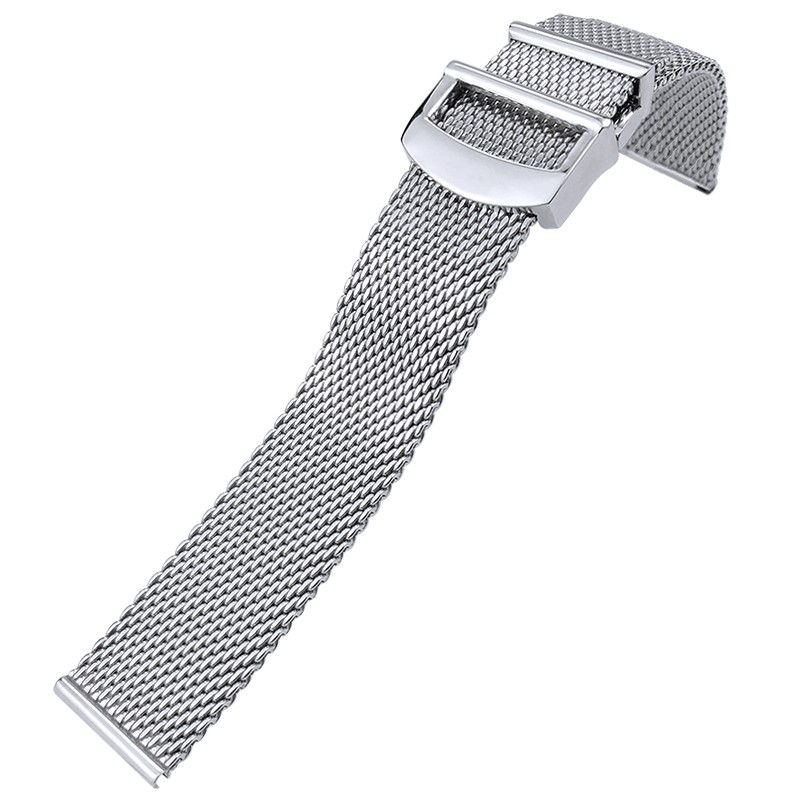 High Quality Stainless Steel Woven Mesh Watchband 20mm 21mm 22mm Fit For IWC Le Petit Prince Mark 18 Portofino Solid Watch Strap