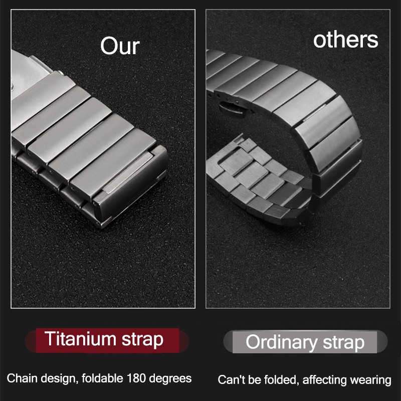 Titanium Strap For Apple Watch Band 44mm 42mm 40mm 38mm 45mm Pure Titanium Bracelet For Iwatch 7 6 Se 5 4 3 Series Accessories