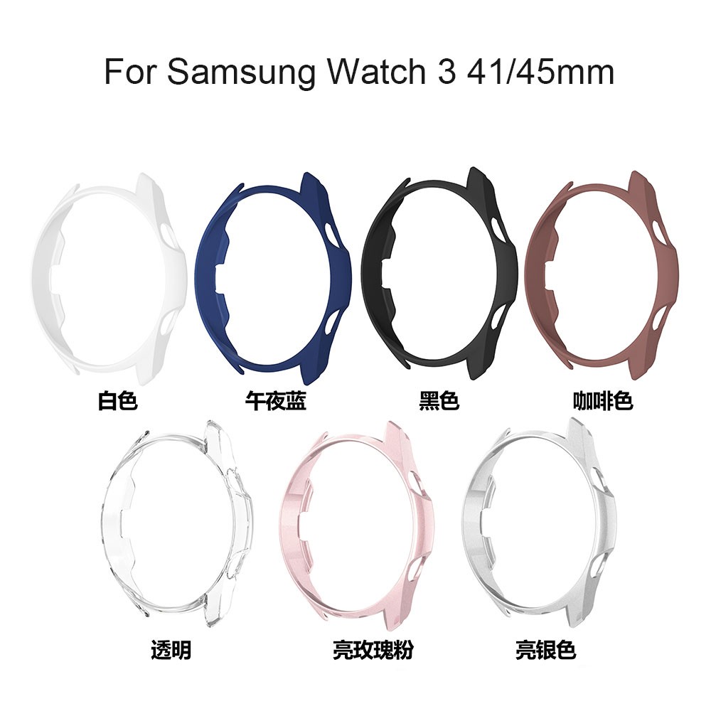 Matte Hard Protective Bumper Frame Case Cover For Samsung Galaxy Smart Watch 3 41mm 45mm Watch3 41 45mm Protection Accessories