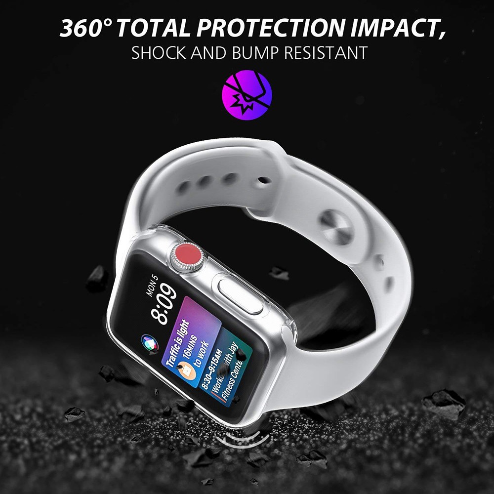 TPU Cover for Apple Watch Series 5 4 3 2 1 Case 38 40 44mm 40mm iWatch 42mm 38mm 44mm Flexible Screen Protector Bumper Accessories