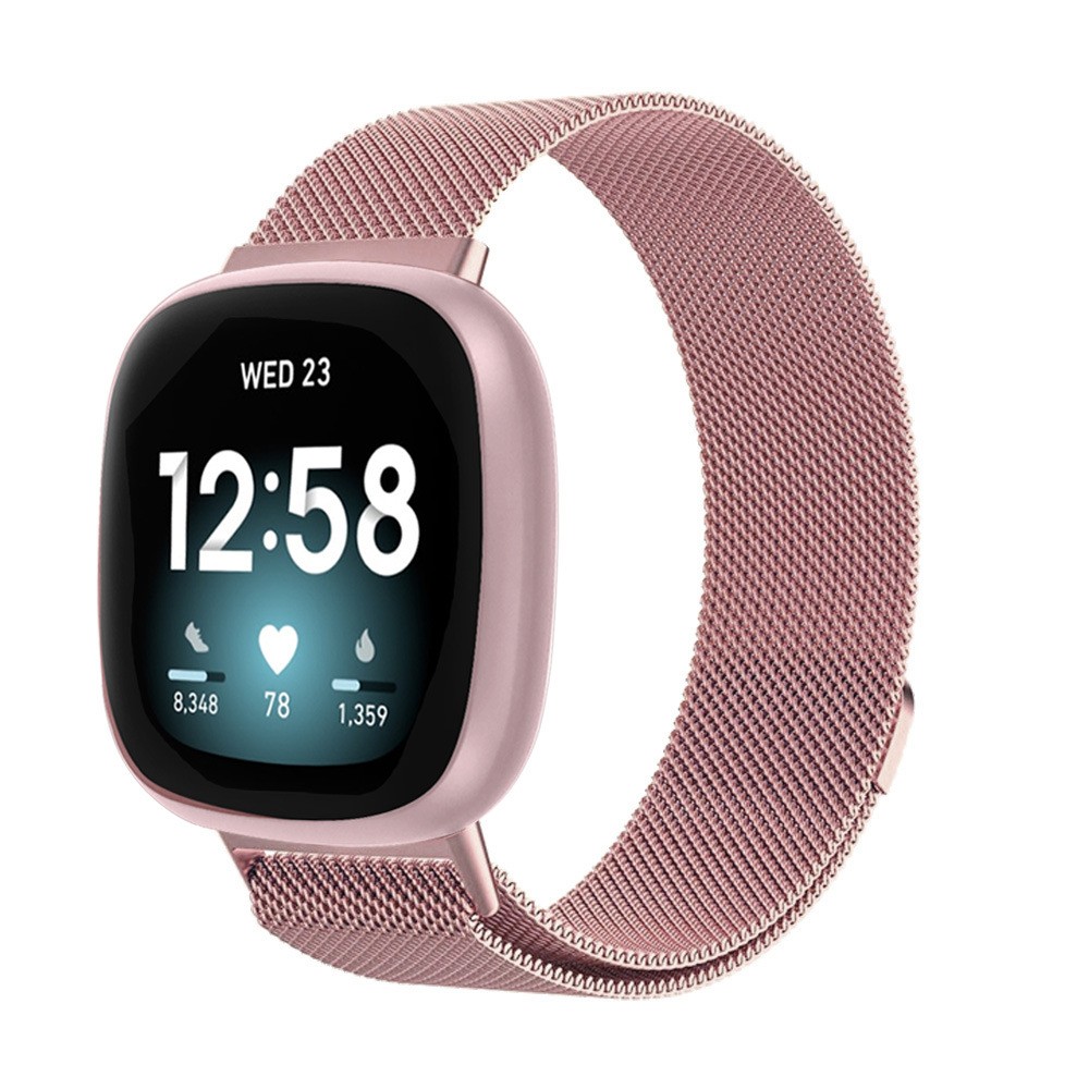 Milanese Band for Fitbit Versa 3/Sense Stainless Steel Strap Women Men Magnetic Watch Strap Compatible with Fitbit sense