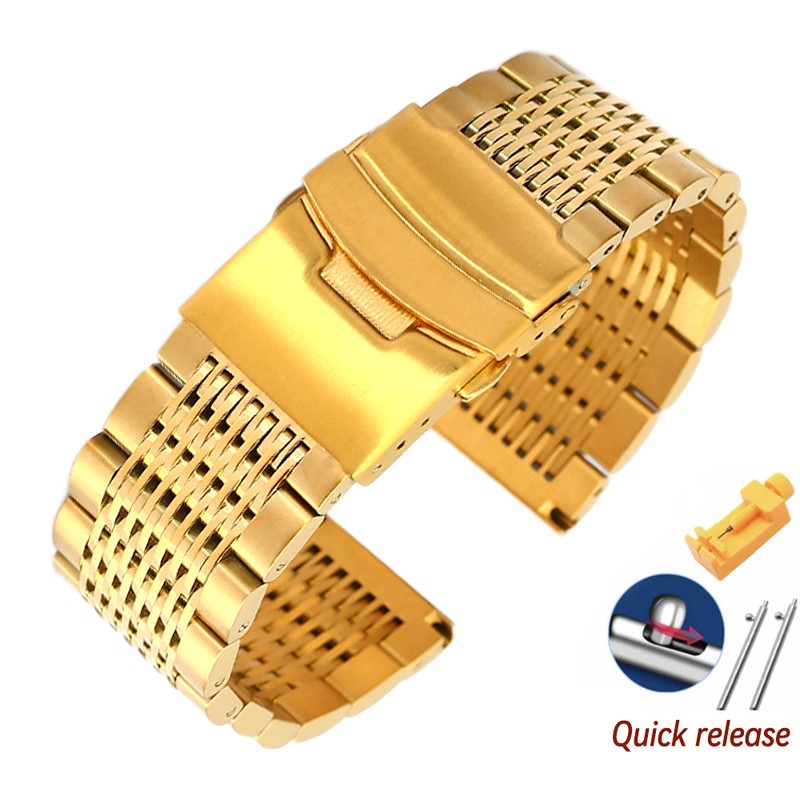 Watch Band For Samsung Galaxy 4 Premium Solid Stainless Steel Watch Bracelet Straps For Huawei Wristband 18 20mm 22 24mm