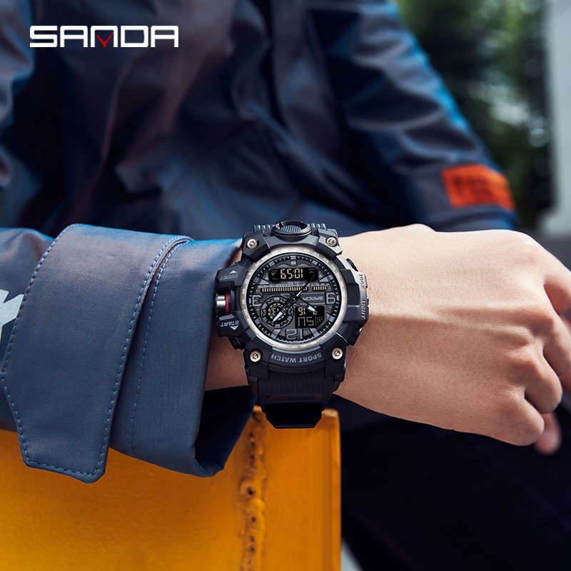 SANDA Brand G-Style Military Watch Men Digital Shock Sports Watches for Man Waterproof Electronic Wristwatch Mens 2022 Relogios