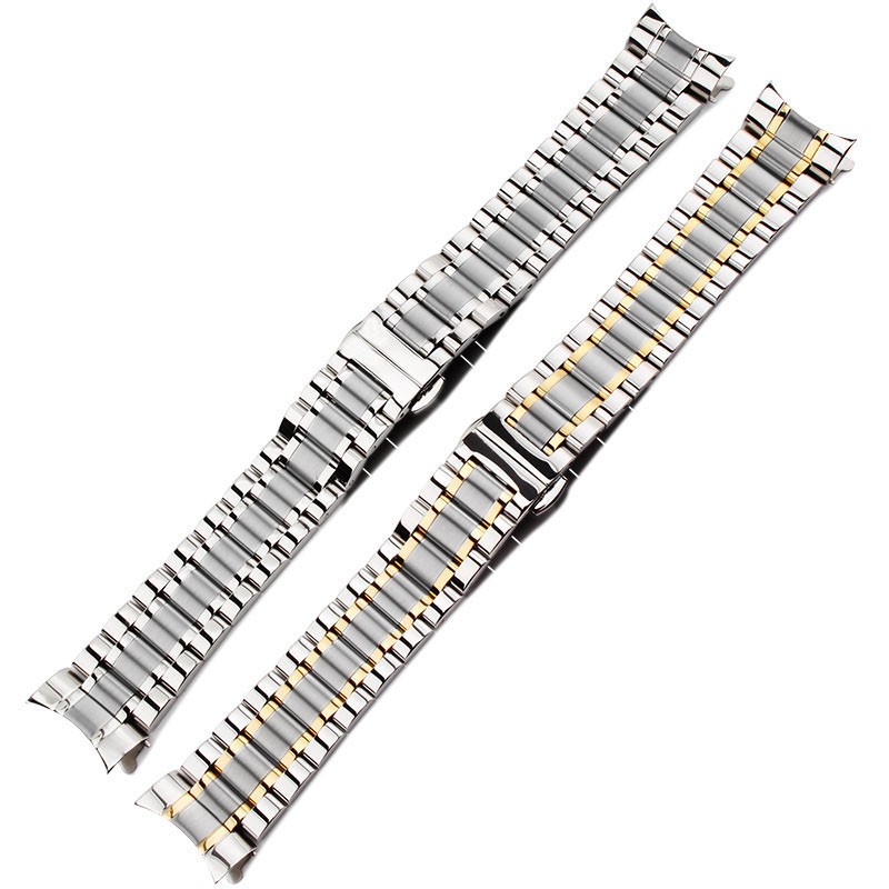 Curved End Stainless Steel Watchband For Tissot 1853 Couturier T035 14/16/17/18/22/24mm Watch Band Women Men Strap Bracelet