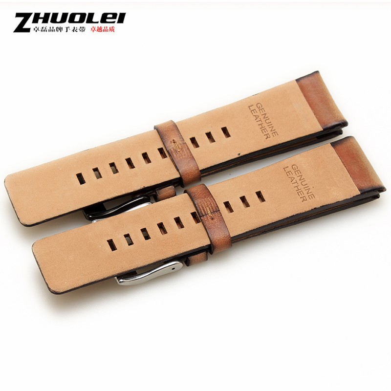 Genuine Quality Retro Genuine Leather Watchband Men For DZ4343 DZ4323 DZ7406 Watch Strap Vintage Italian Leather 22mm 24mm 26mm