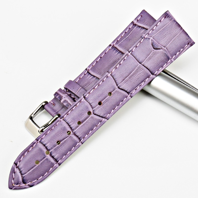 MAIKES High Quality Genuine Leather Watch Band Beautiful Purple Watch Accessories Strap 12mm 14mm 16mm 17mm 18mm 19mm 20mm 22mm