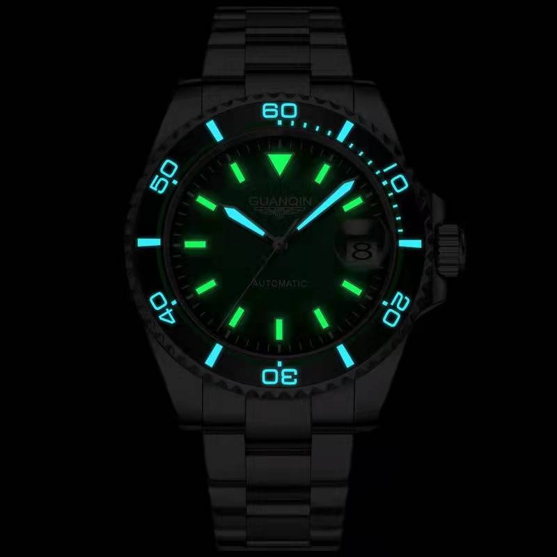 Guanqin Automatic Mechanical Watch NH35A Men's Watch Sapphire Fashion Sport Watch Stainless Steel Waterproof Luminous 2022 New