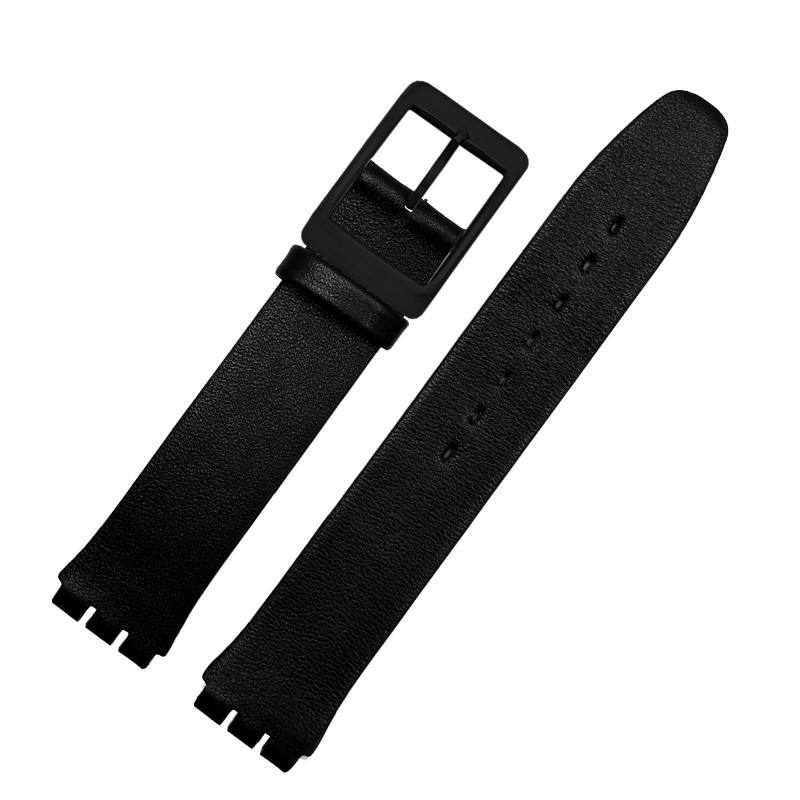 Genuine Leather Watch Band For Swatch Gb274 Gn239 Gb294 Gb287 Men's And Women's 17mm Watch Strap