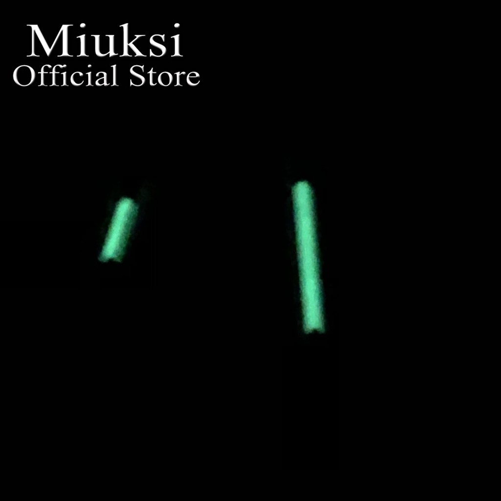 Miuksi Watch Silver Hands Green Luminous Hands Fit NH35 NH36 ETA 2824 2836 Miyota 8205 8215 821A Mingzhu 2813 3804 Movement