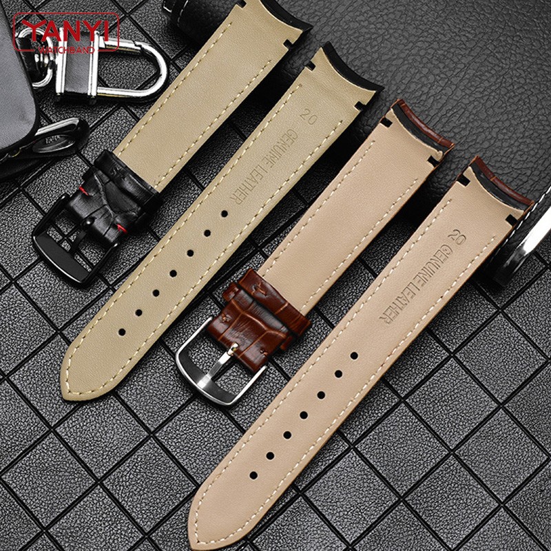 Genuine Leather Curved Bracelet End Watch Strap 20mm For Citizen BL9002-37 05A BT0001-12E 01A Watch Band 21mm Watchband 22mm