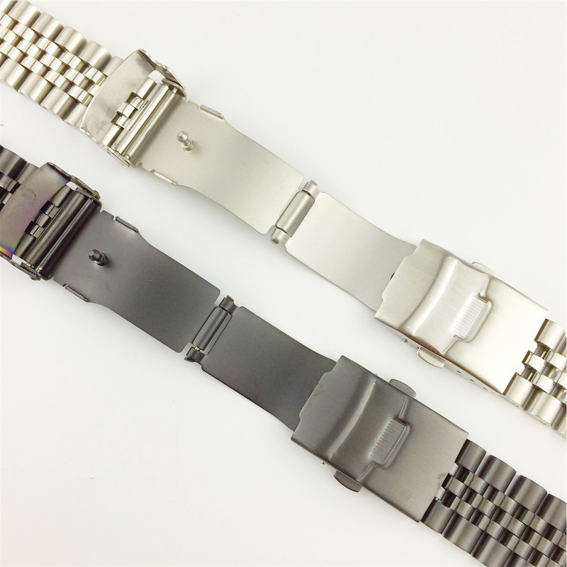 Stainless Steel Watch Band 18mm 19 20mm 21 22mm 23 24mm 26mm 28 30mm Watch Strap Silk Shiny Watchband Replacement Bracelet