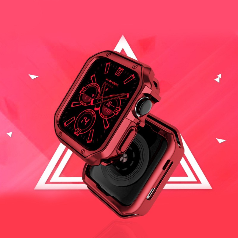 Top watch case for Apple Watch SE 38mm 42mm shell plating hard PC protective case for Apple Watch Series 7 6 5 4 iWatch 40mm 44mm